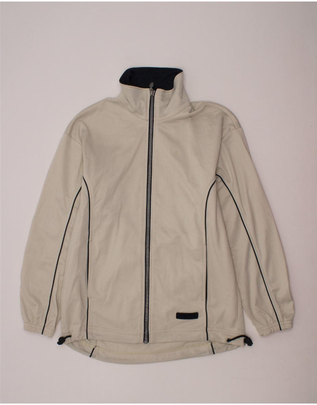 ASICS Boys Tracksuit Top Jacket 9-10 Years Off White Polyester Vintage Asics and Second-Hand Asics from Messina Hembry 