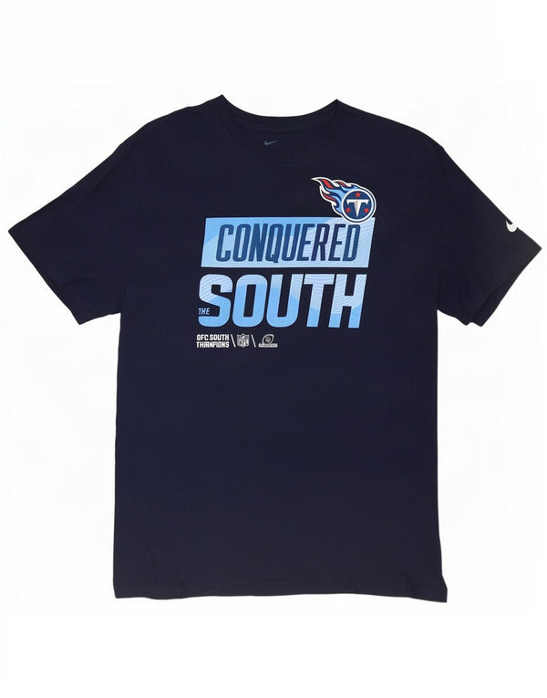 Мужская футболка с рисунком Nike Tennessee Titans Top XL темно-синего цвета