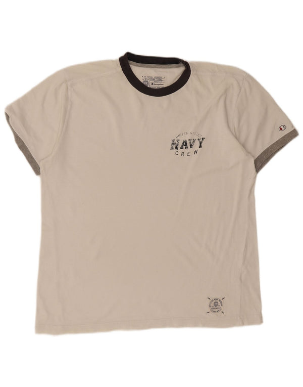 Мужская футболка с рисунком Champion Top XL, белая с цветными блоками