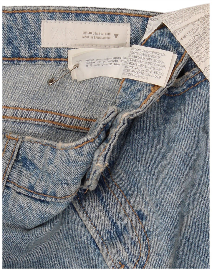 Женские прямые джинсы Zara EU 40 Medium W34 L34 Синие, хлопок