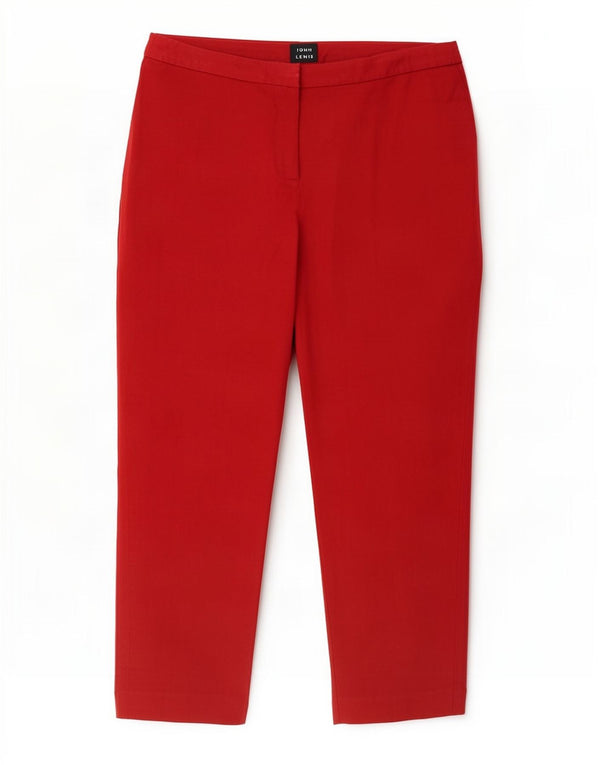 Женские прямые повседневные брюки John Lewis UK 12 Medium W30 L26 Бордовые