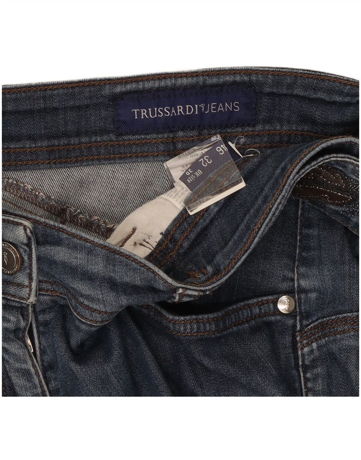 Женские джинсовые шорты Trussardi W30, средний синий хлопок