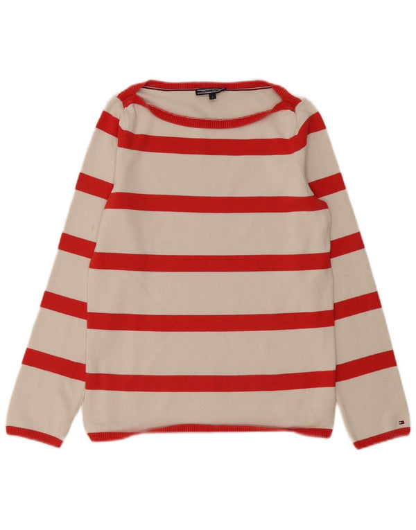 Женский свитер с вырезом «лодочка» Tommy Hilfiger UK 6 XS, белая полоска