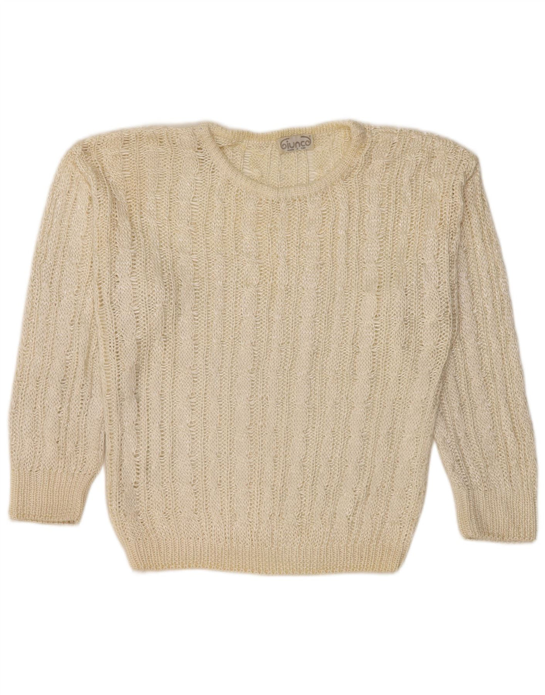 Женский джемпер с круглым вырезом Giunco, Великобритания 14, средний, белый