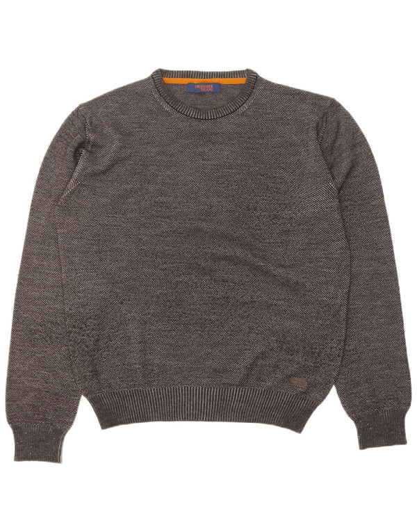 Мужской свитер Trussardi Jeans с круглым вырезом XL, серая шерсть из натуральной шерсти