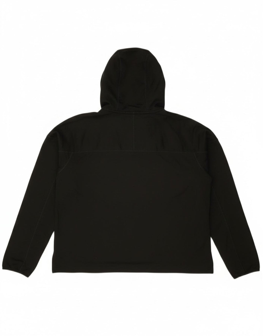 Женский укороченный худи с рисунком для бега Nike UK 14, средний черный полиэстер