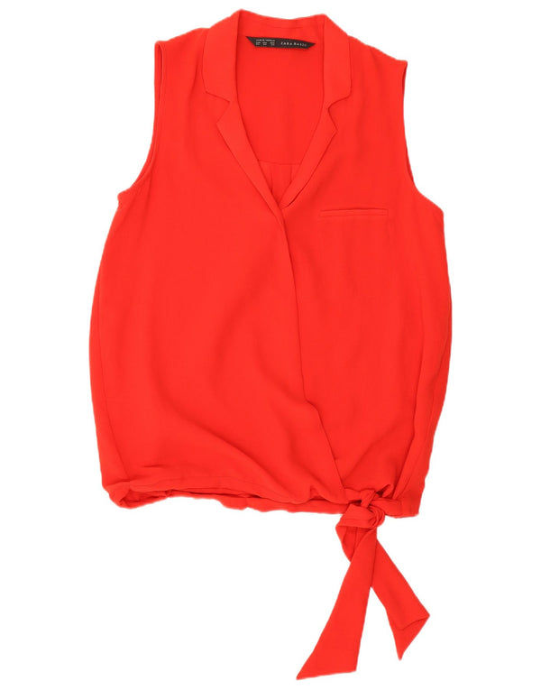 Женская блузка без рукавов с запахом Zara UK 6 XS, красный