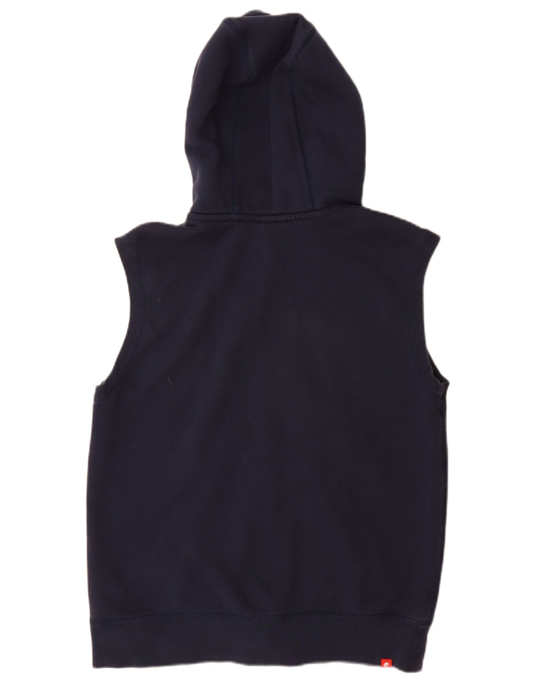 Женский свитер с капюшоном на молнии без рукавов NIKE UK 16, большой размер, темно-синий, хлопковый