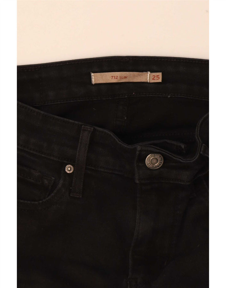 Женские джинсы Levi's 712 Slim W25 L29 черные