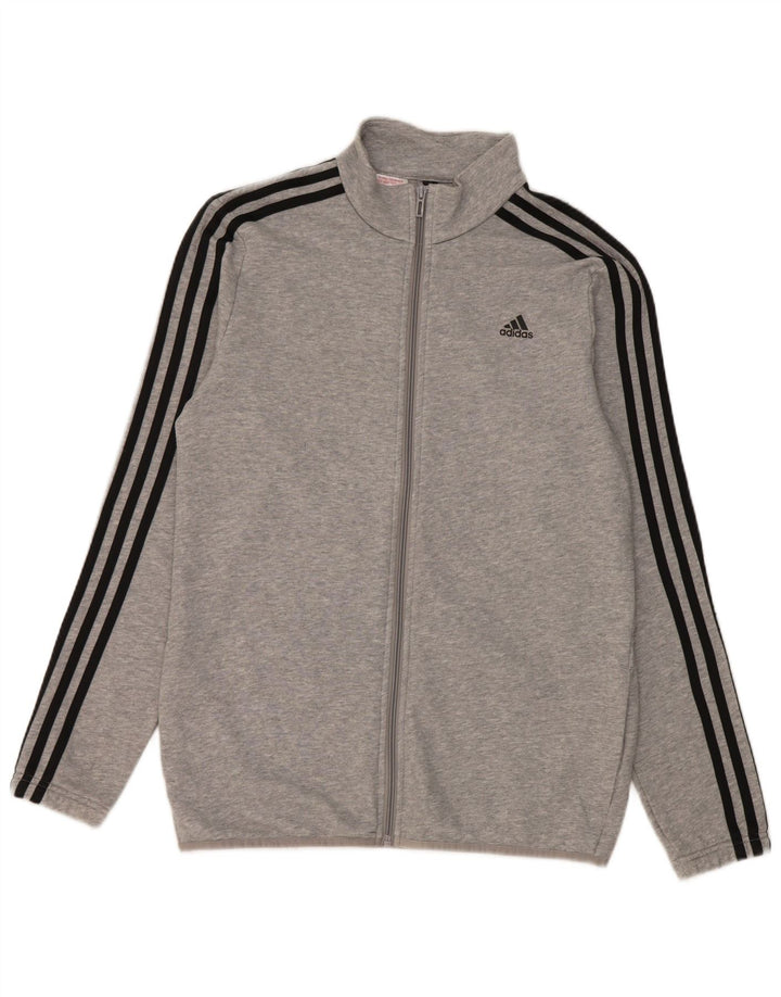 Спортивный костюм Adidas для мальчиков, верхняя куртка 15-16 лет, серый хлопок
