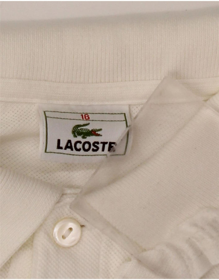 LACOSTE Рубашка-поло для мальчиков 15-16 лет, белый хлопок