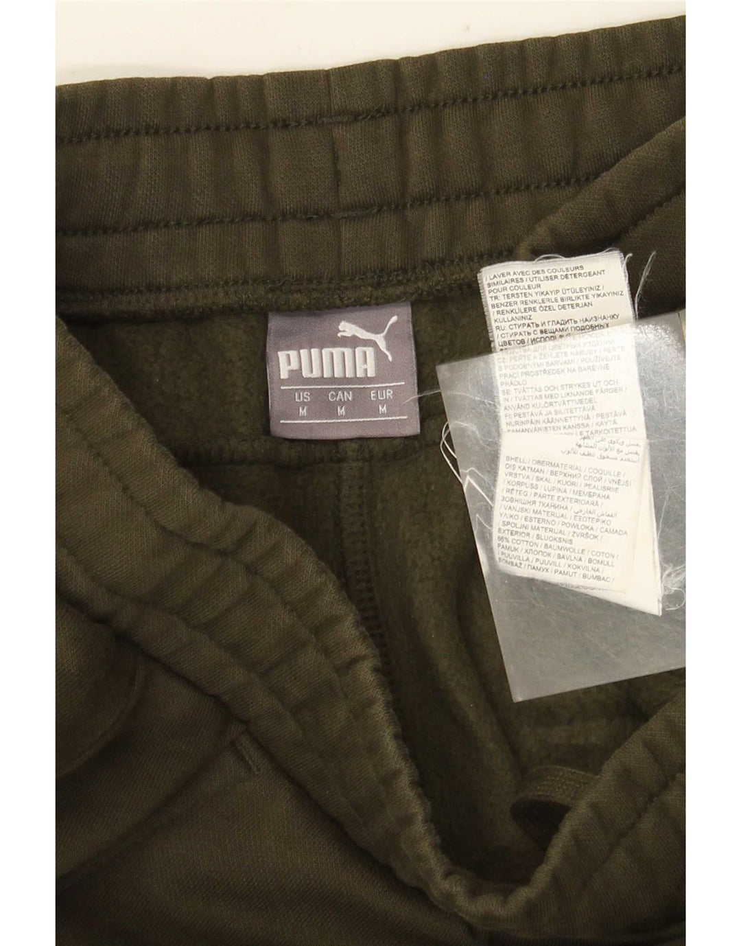 Мужские спортивные брюки Puma, джоггеры, средний цвет хаки, хлопок