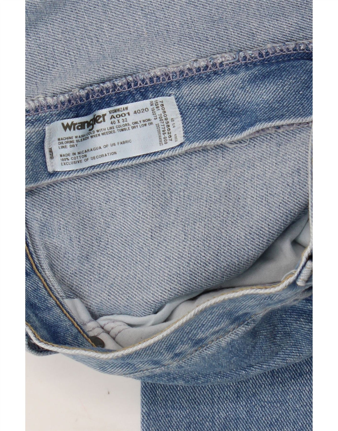 WRANGLER Mens Straight Jeans W40 L32 Blue Cotton Vintage Wrangler and Second-Hand Wrangler from Messina Hembry 