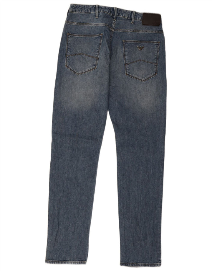 Мужские прямые джинсы Armani W30 L31 синие, хлопок