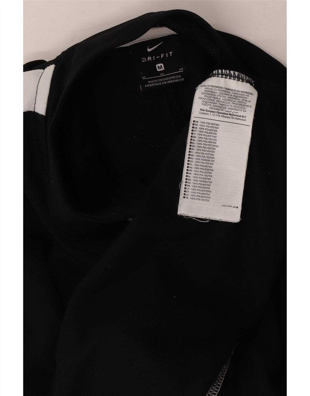 Мужская спортивная куртка Nike Dri Fit, средний черный полиэстер с цветными блоками
