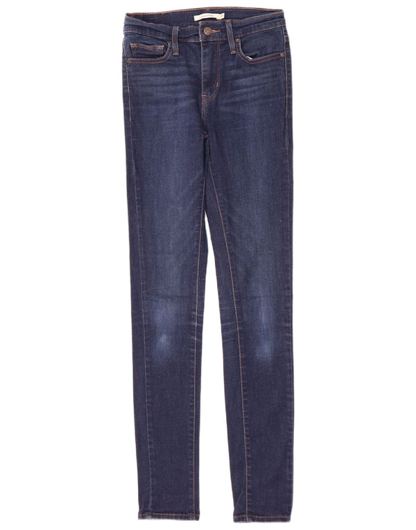Женские утягивающие джинсы скинни Levi's W26 L32, темно-синие, хлопок