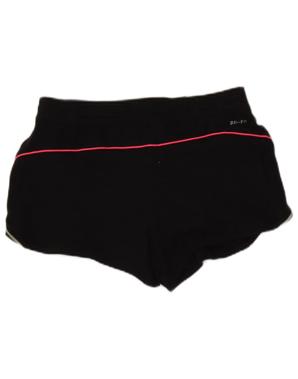 Женские спортивные шорты Nike Dri Fit с графическим рисунком UK 14, средние черные хлопковые