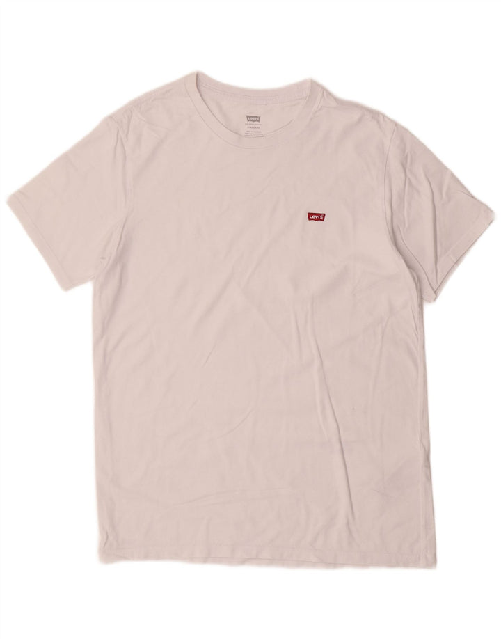 Мужская футболка Levi's Standard из хлопка среднего размера, белый цвет