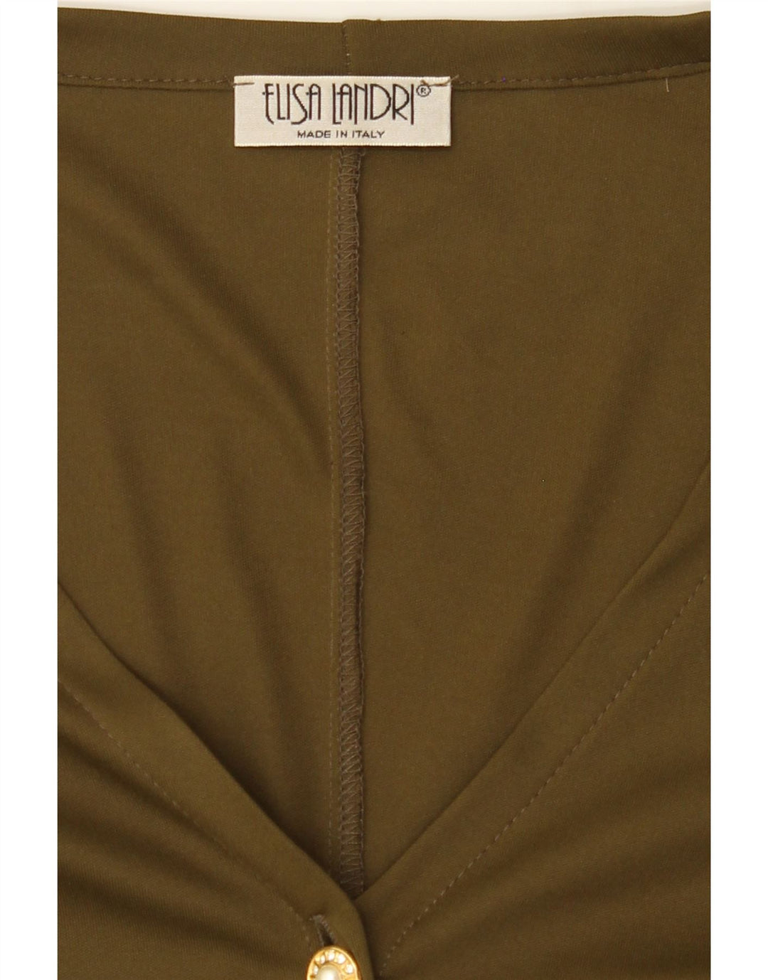 ELISA LANDRI Womens Maxi Dress UK 12 Medium Khaki Vintage Elisa Landri and Second-Hand Elisa Landri from Messina Hembry 