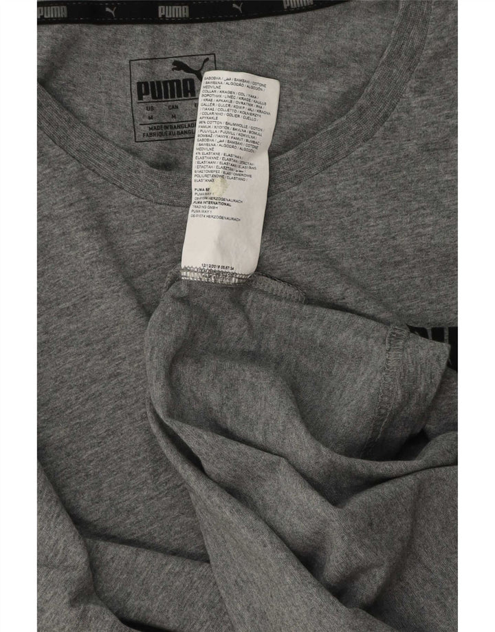 Мужская футболка Puma из хлопка среднего серого цвета