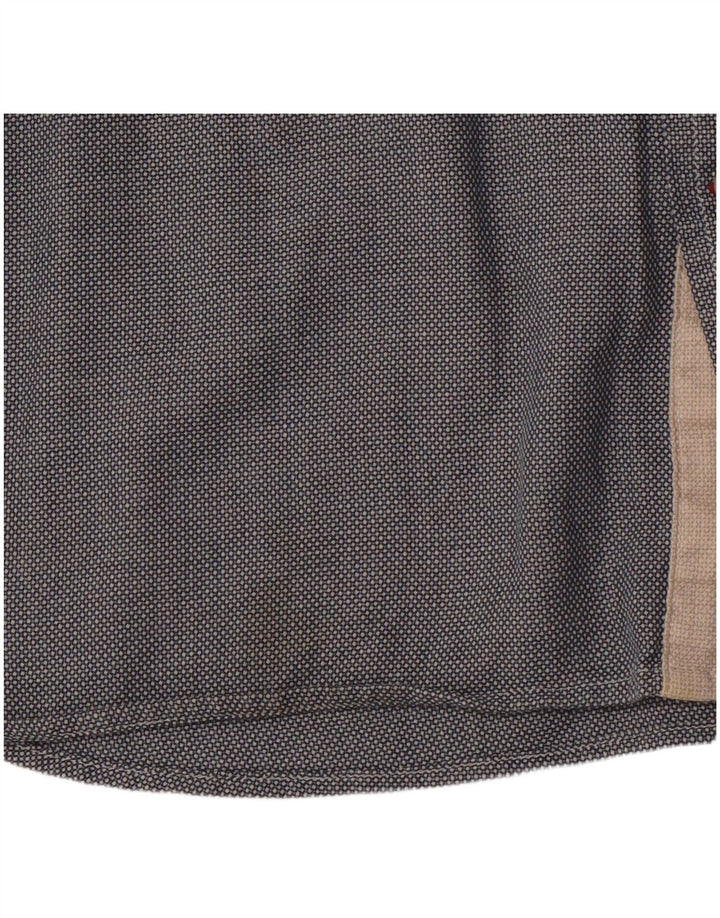 TOMMY HILFIGER Мужская рубашка стандартного кроя XL, хлопковая серая пятнистая ткань