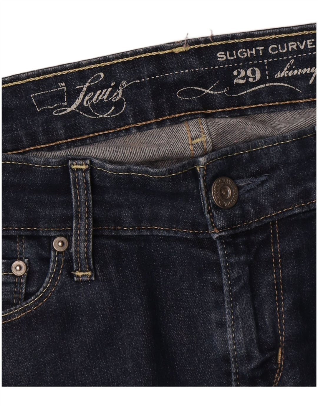 Женские джинсы скинни Levi's с легким изгибом W29 L33 Темно-синие