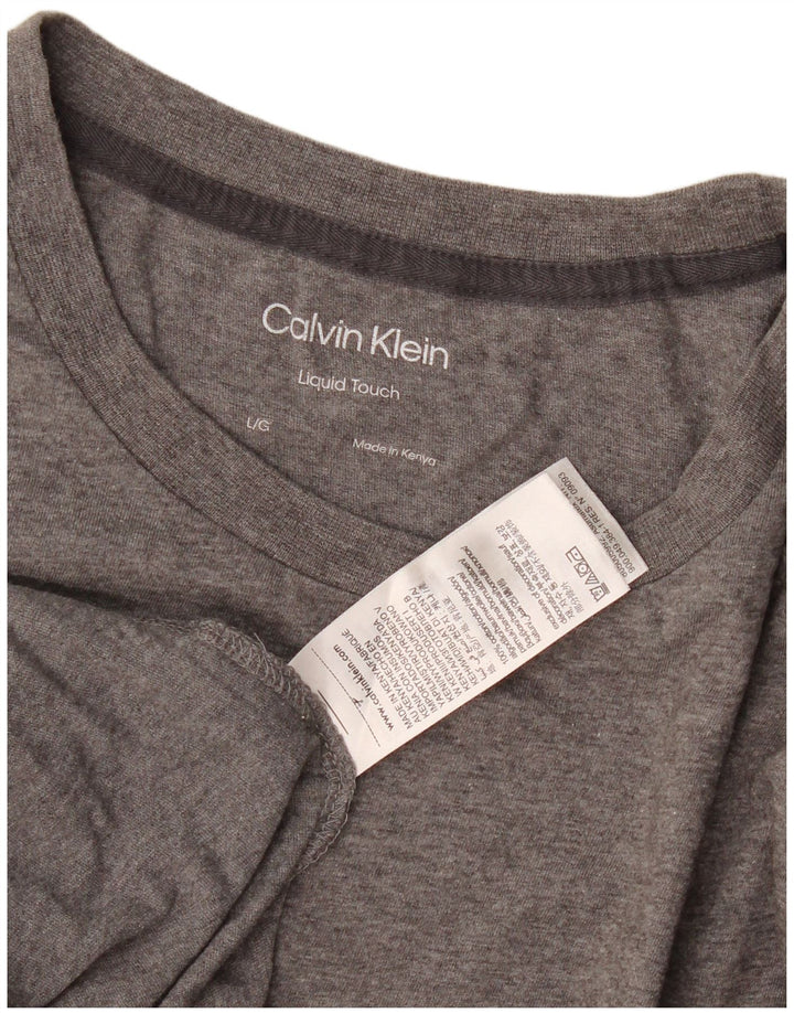 Мужская футболка Calvin Klein, большой серый хлопок