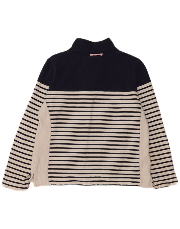 Женский джемпер-свитшот Crew Clothing UK 12, средний темно-синий в полоску