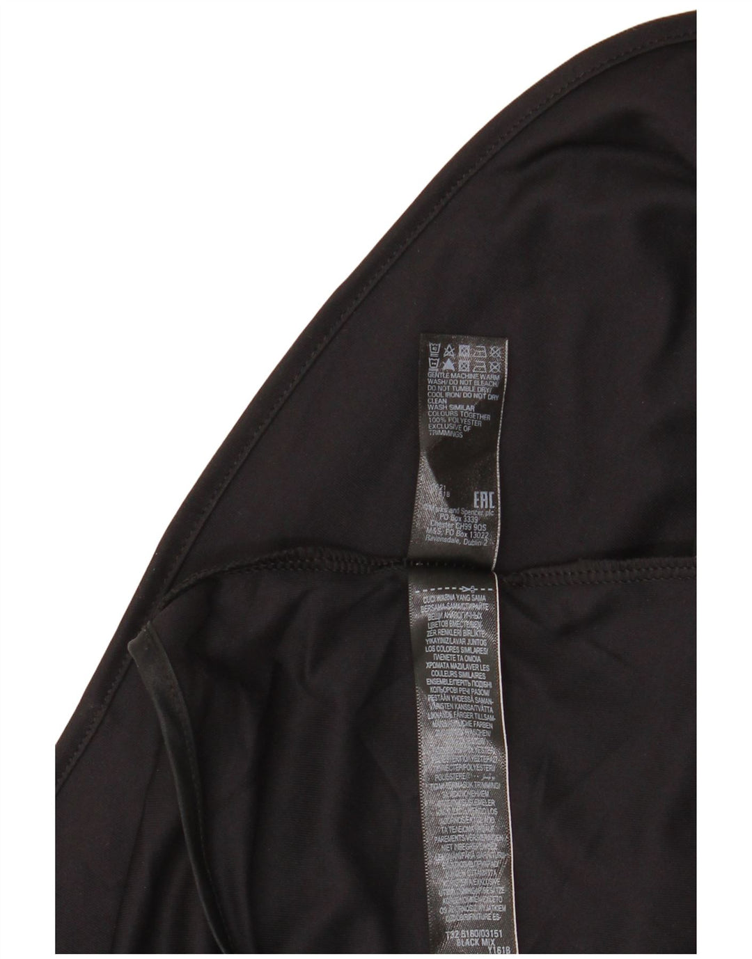Женское платье-комбинация Marks & Spencer UK 18 XL, черный полиэстер