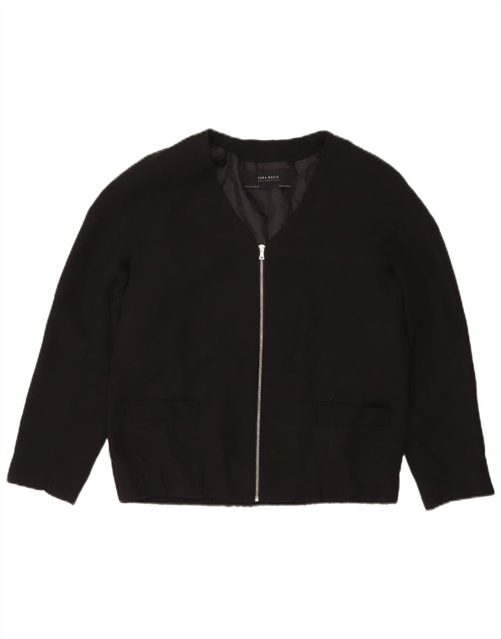 Женский пиджак Zara UK 10, маленький черный