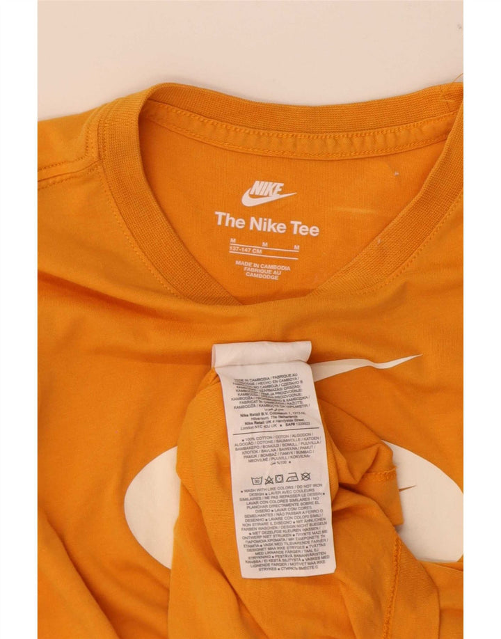 Футболка с рисунком Nike для мальчиков, 10–11 лет, хлопковый средний желтый цвет