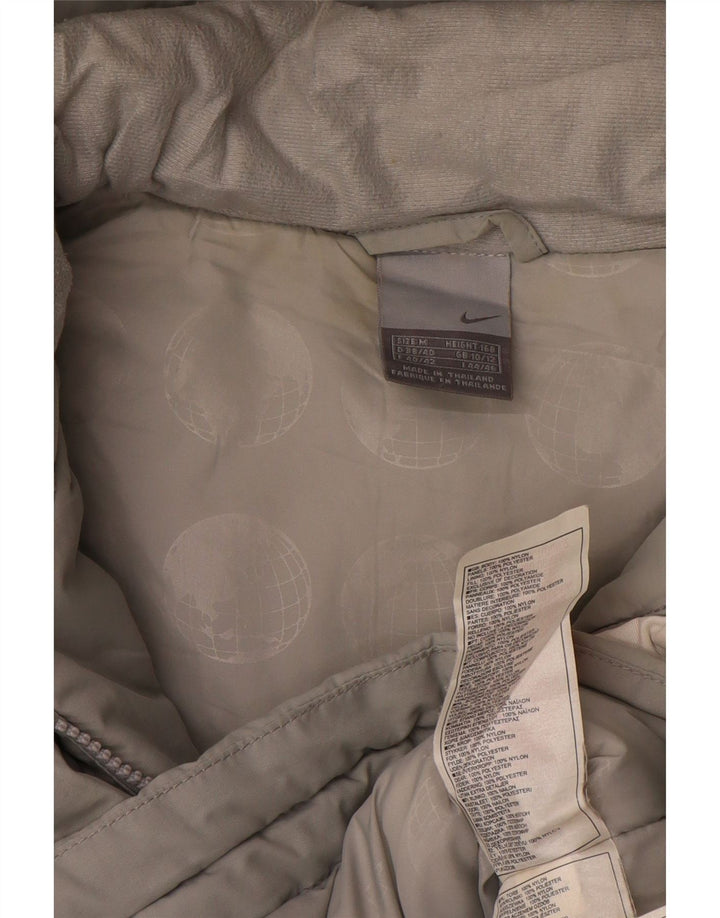 Женская утепленная куртка Adidas с капюшоном UK 10/12, средний серый цвет с цветными блоками