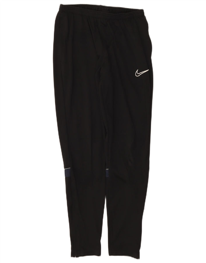 Мужские спортивные брюки Nike Dri Fit среднего размера, полиэстер с цветными блоками, средний черный