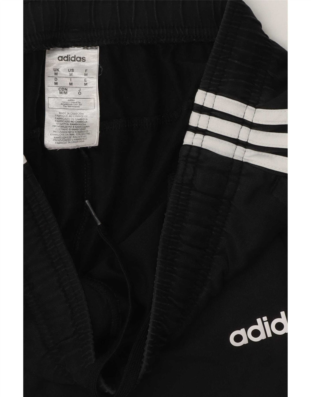 Мужские спортивные брюки Adidas среднего размера, черные, хлопковые