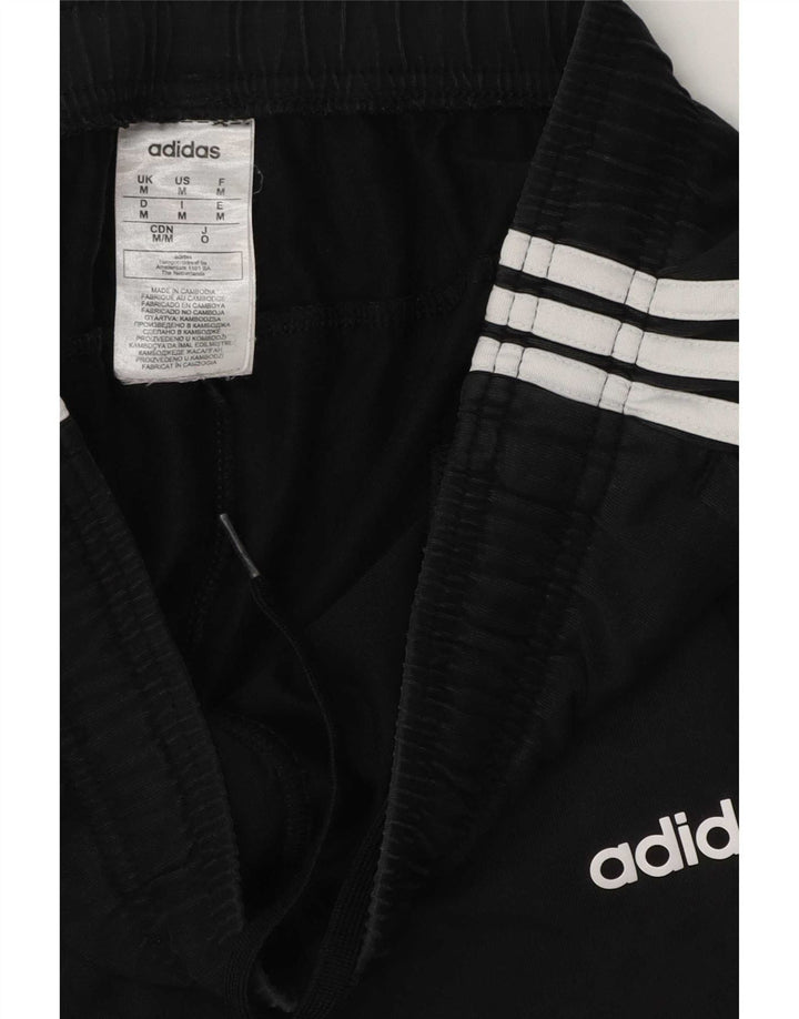 Мужские спортивные брюки Adidas среднего размера, черные, хлопковые