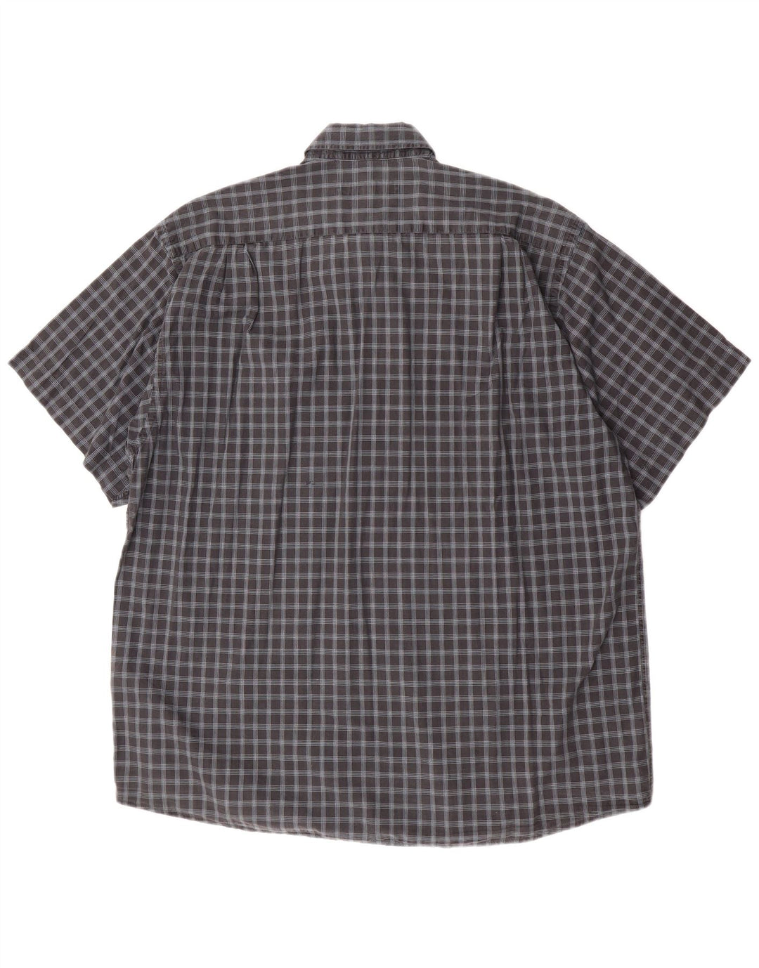 Мужская рубашка с коротким рукавом Camel Active XL, хлопковая серая клетка