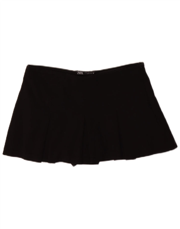 Женская мини-юбка плиссе Zara Medium W28, черная