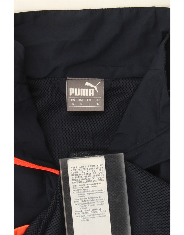 Мужской спортивный костюм PUMA, верхняя куртка, маленький темно-синий полиэстер