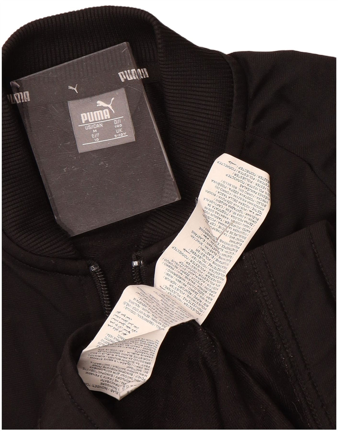 Спортивный костюм PUMA для мальчиков, верхняя куртка 9–10 лет, черный полиэстер с цветными блоками