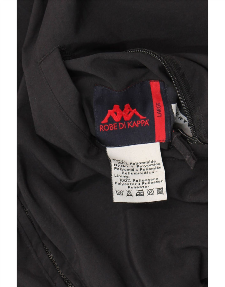 Мужской бомбер Kappa UK 40, большой черный нейлон