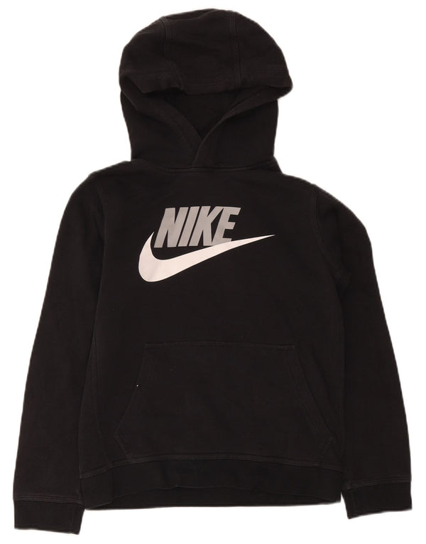 Джемпер с капюшоном Nike стандартного размера для мальчиков, 12–13 лет, большой черный, хлопок