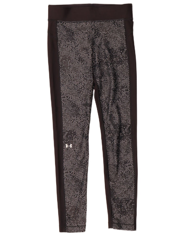 Женские леггинсы Under Armour Heat Gear UK 14, средний черный полиэстер