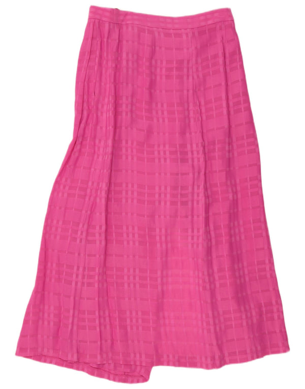 Emporio Armani Womens Maxi Skirt IT 48 XL W32  Pink Geometric Viscose
