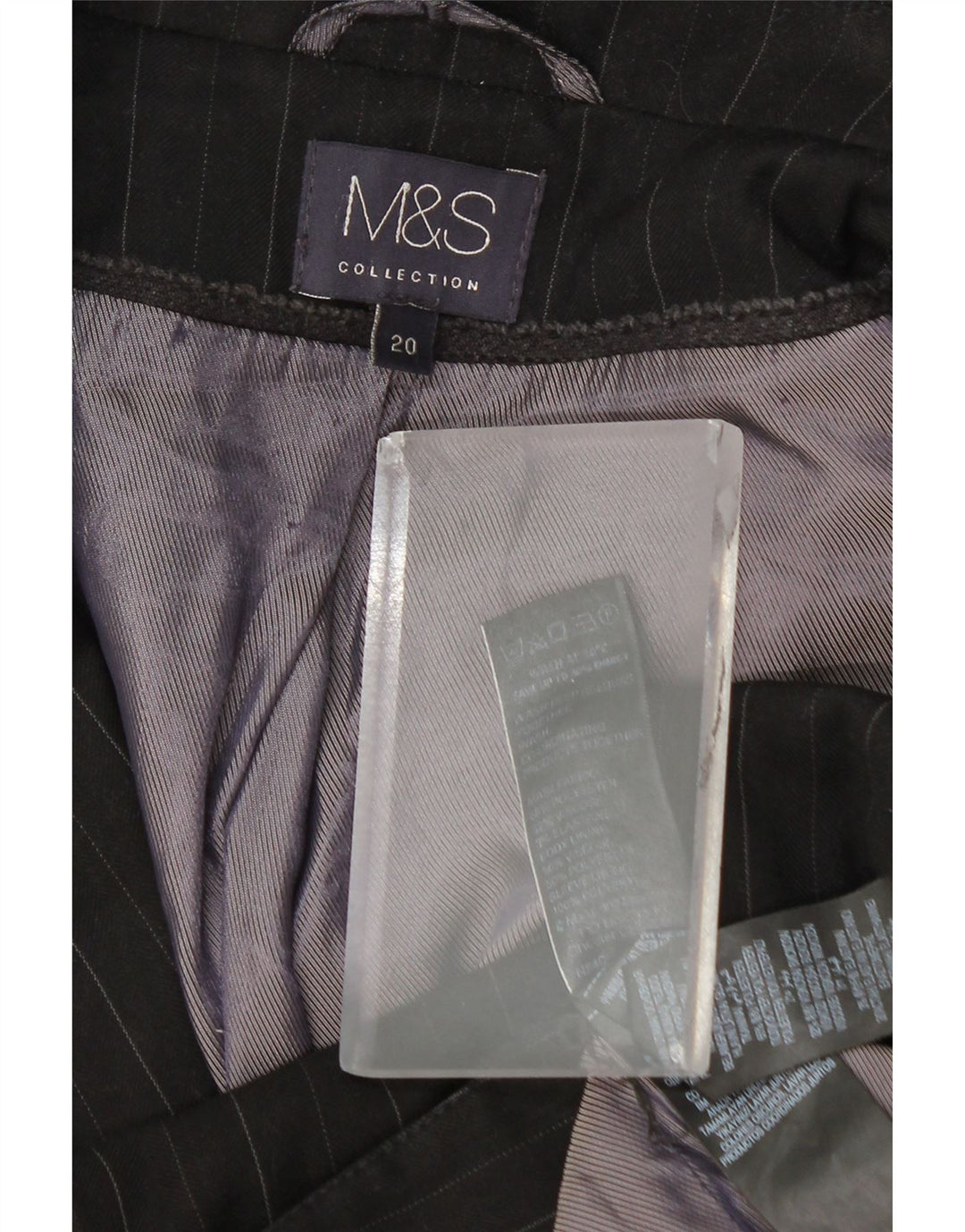 Женский пиджак на 1 пуговице Marks & Spencer, Великобритания 20, 2XL, серый в тонкую полоску
