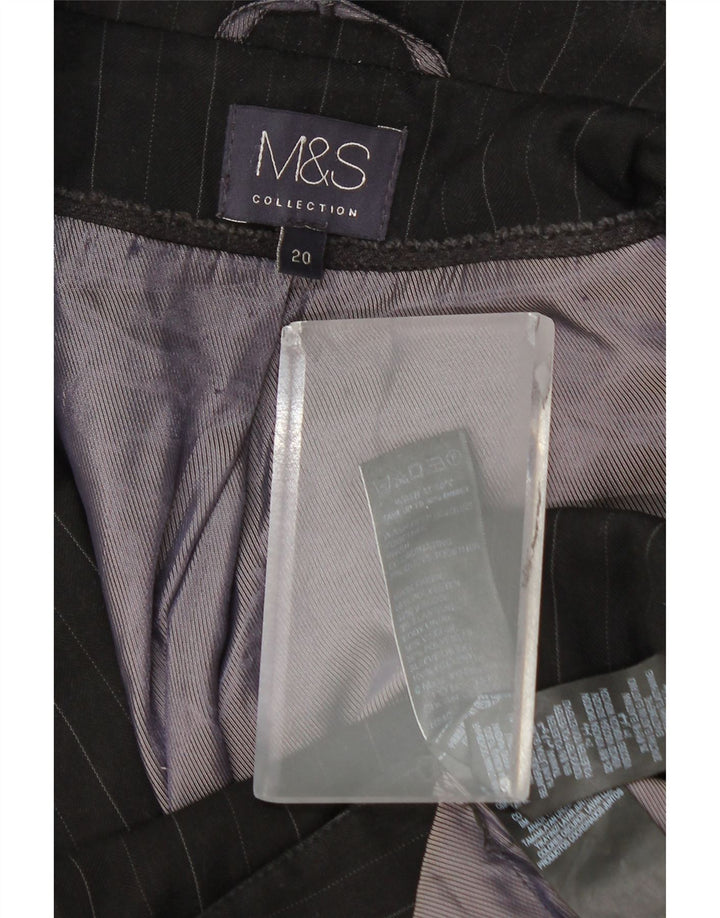 Женский пиджак на 1 пуговице Marks & Spencer, Великобритания 20, 2XL, серый в тонкую полоску