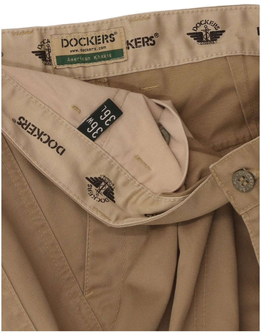 Мужские прямые брюки-карго Dockers цвета хаки W36 L29, бежевый хлопок