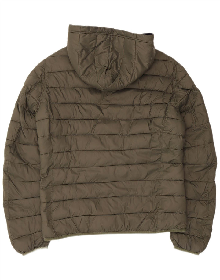 Ассоциация поло США. Мужская двусторонняя стеганая куртка с капюшоном UK 38, средний хаки
