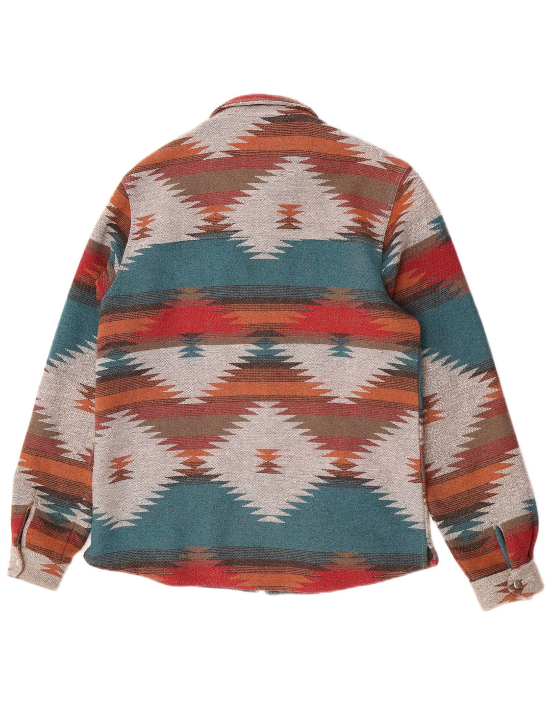 Винтажная женская рубашка-рубашка UK 18 XL из разноцветного полиэстера с геометрическим рисунком