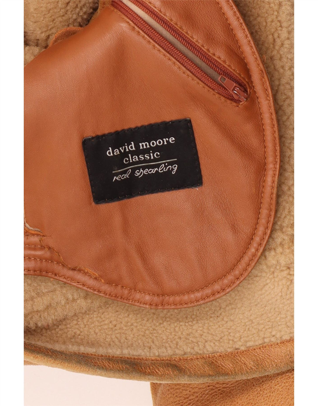 Мужская короткая куртка David Moore EU 50, большая коричневая короткая дубленка