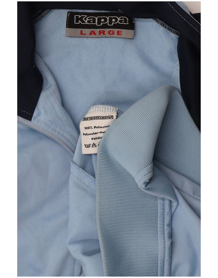 Женский спортивный костюм Kappa, верхняя куртка UK 16, большой синий полиэстер с цветными блоками